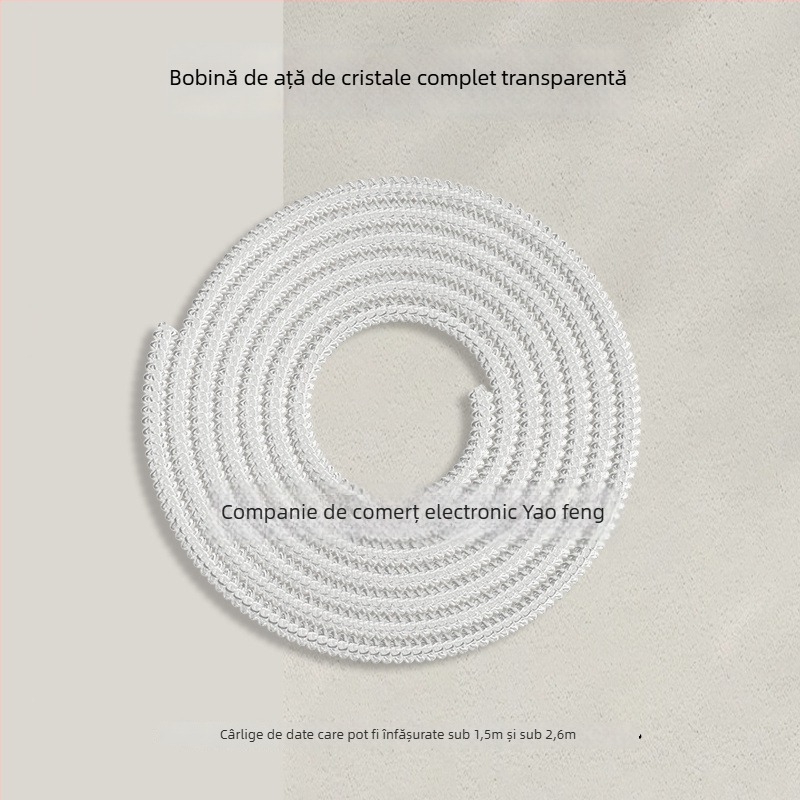 Protecție pentru cablu de date cu șnur cristal, rezistent la rupere, durabil