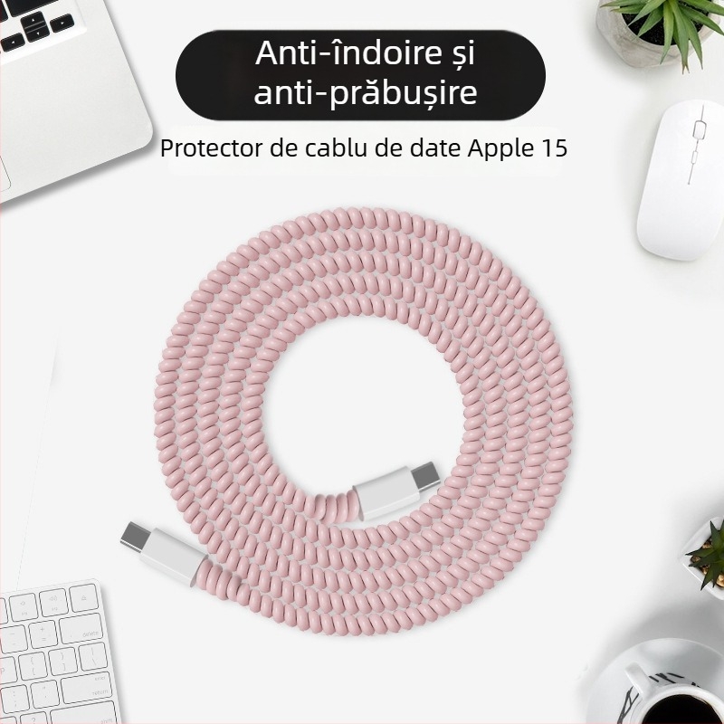 Protecție pentru cablu de date cu șnur cristal, rezistent la rupere, durabil