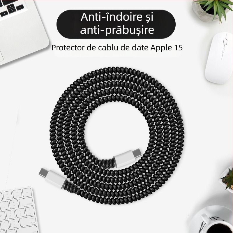 Protecție pentru cablu de date cu șnur cristal, rezistent la rupere, durabil