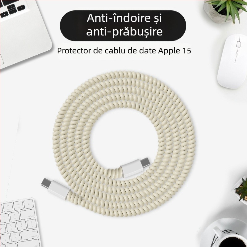 Protecție pentru cablu de date cu șnur cristal, rezistent la rupere, durabil