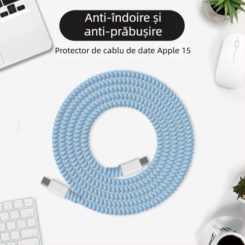 Protecție pentru cablu de date cu șnur cristal, rezistent la rupere, durabil