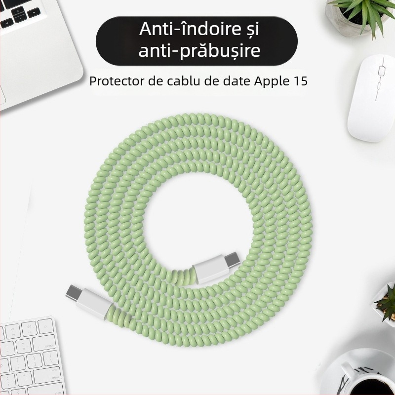 Protecție pentru cablu de date cu șnur cristal, rezistent la rupere, durabil