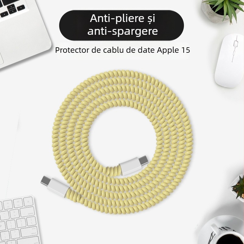 Protecție pentru cablu de date cu șnur cristal, rezistent la rupere, durabil