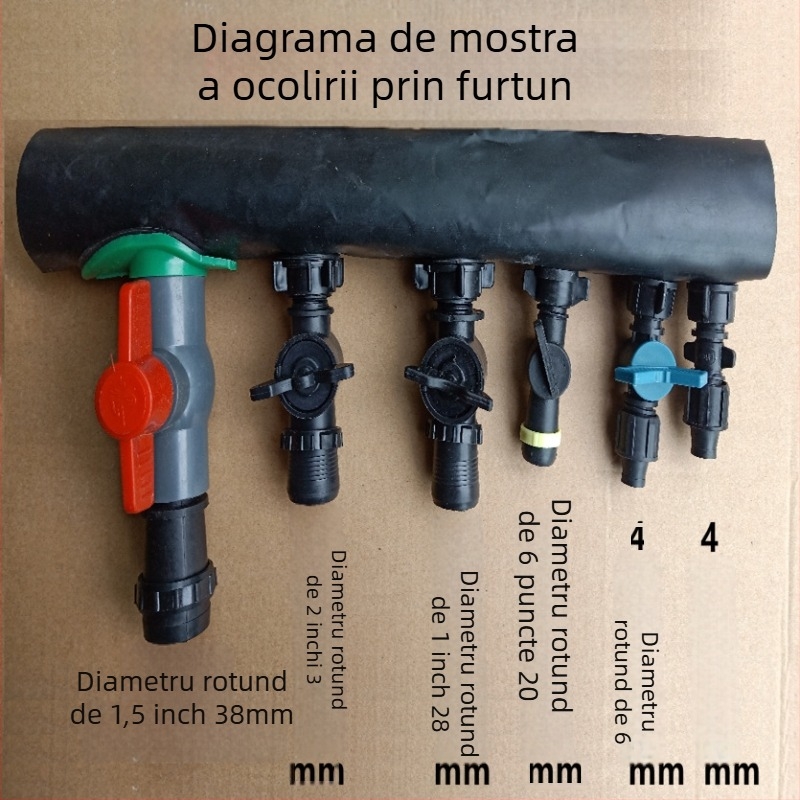 Găuritor pentru irigații prin picurare, pentru țevi flexibile și rigide, extensor pentru bandă de picurare, compatibil PE/PVC