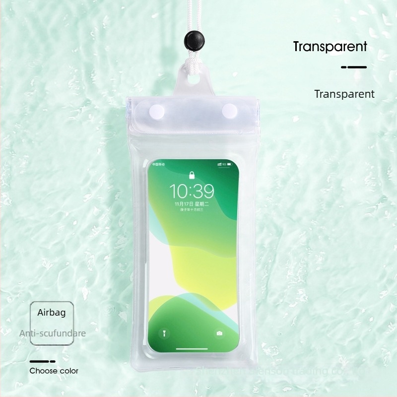 Husă impermeabilă pentru telefon cu airbag, ecran tactil, 8 niveluri de impermeabilitate, filmări subacvatice, pentru rafting și activități în aer liber