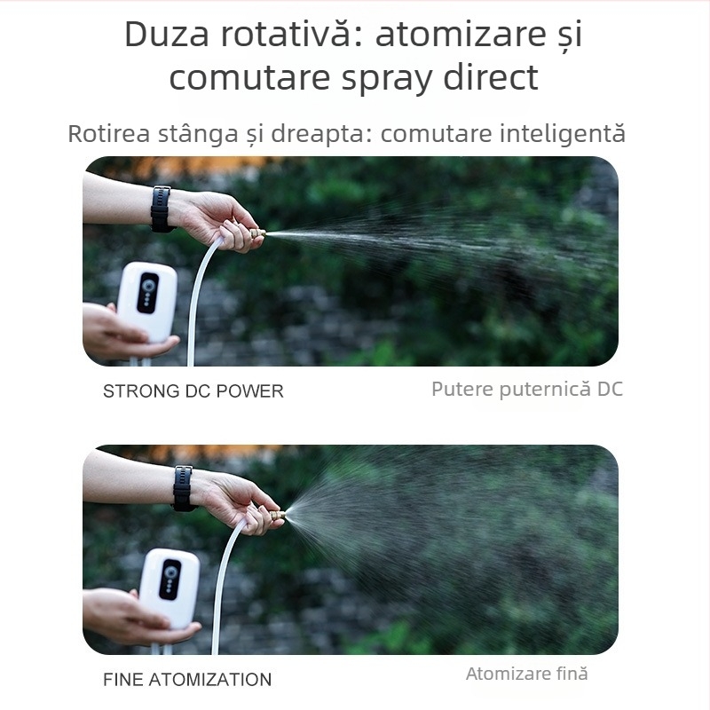 Pulverizator electric, seria Micro Spray; materiale: plastic, siliconă, alamă; pentru grădinărit acasă, spații verzi publice, grădinărit și horticultură