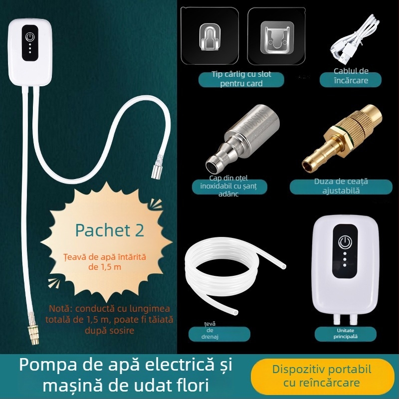 Pulverizator electric, seria Micro Spray; materiale: plastic, siliconă, alamă; pentru grădinărit acasă, spații verzi publice, grădinărit și horticultură