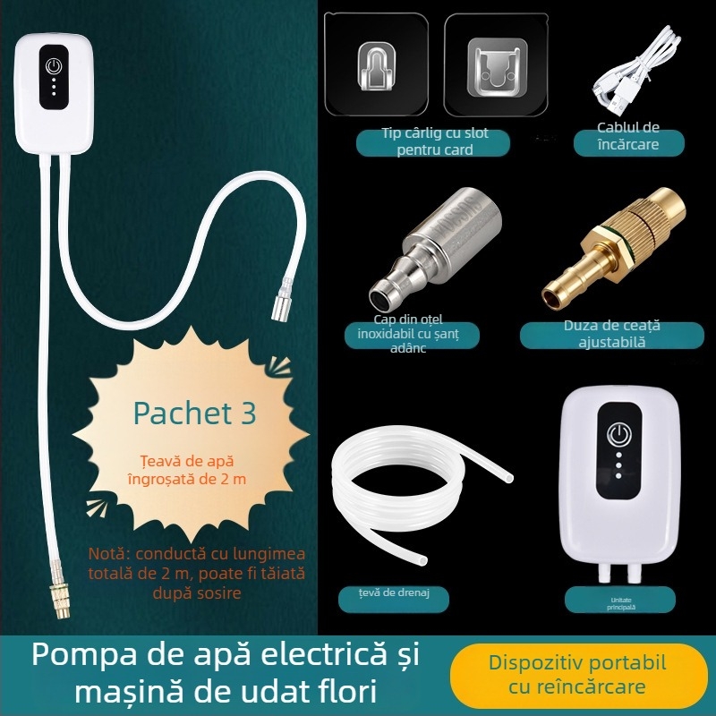 Pulverizator electric, seria Micro Spray; materiale: plastic, siliconă, alamă; pentru grădinărit acasă, spații verzi publice, grădinărit și horticultură