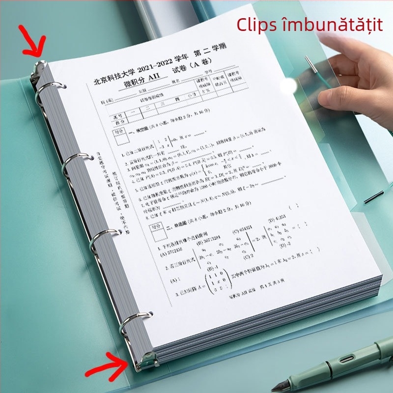 Mapă PP pentru documente cu mai multe pagini, spațiere găuri 77 mm, grosime placă 0,7 mm, imprimare logo personalizat