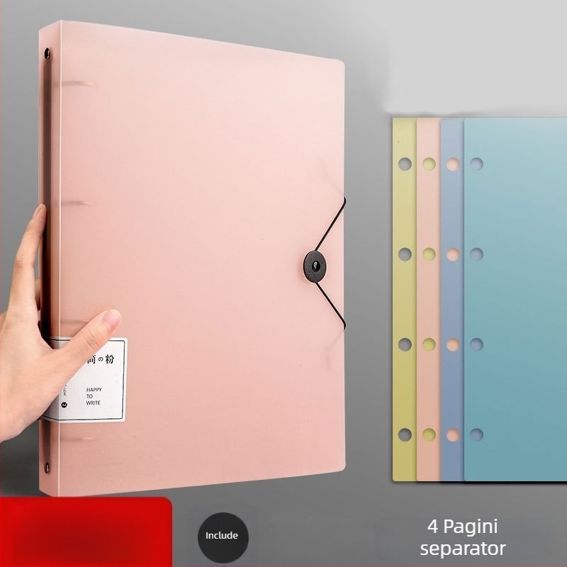 Mapă PP pentru documente cu mai multe pagini, spațiere găuri 77 mm, grosime placă 0,7 mm, imprimare logo personalizat