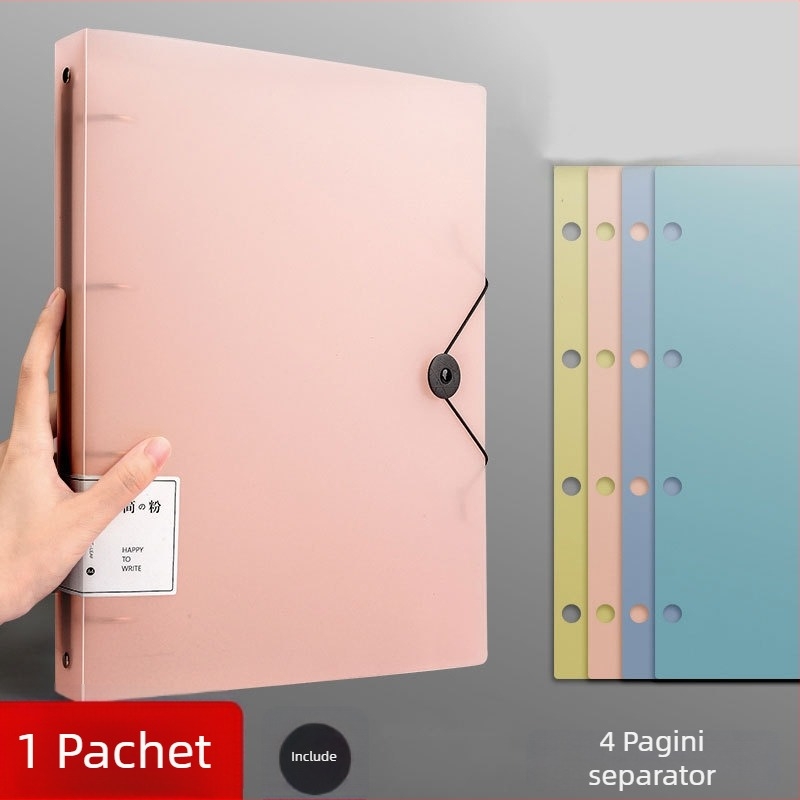 Mapă PP pentru documente cu mai multe pagini, spațiere găuri 77 mm, grosime placă 0,7 mm, imprimare logo personalizat