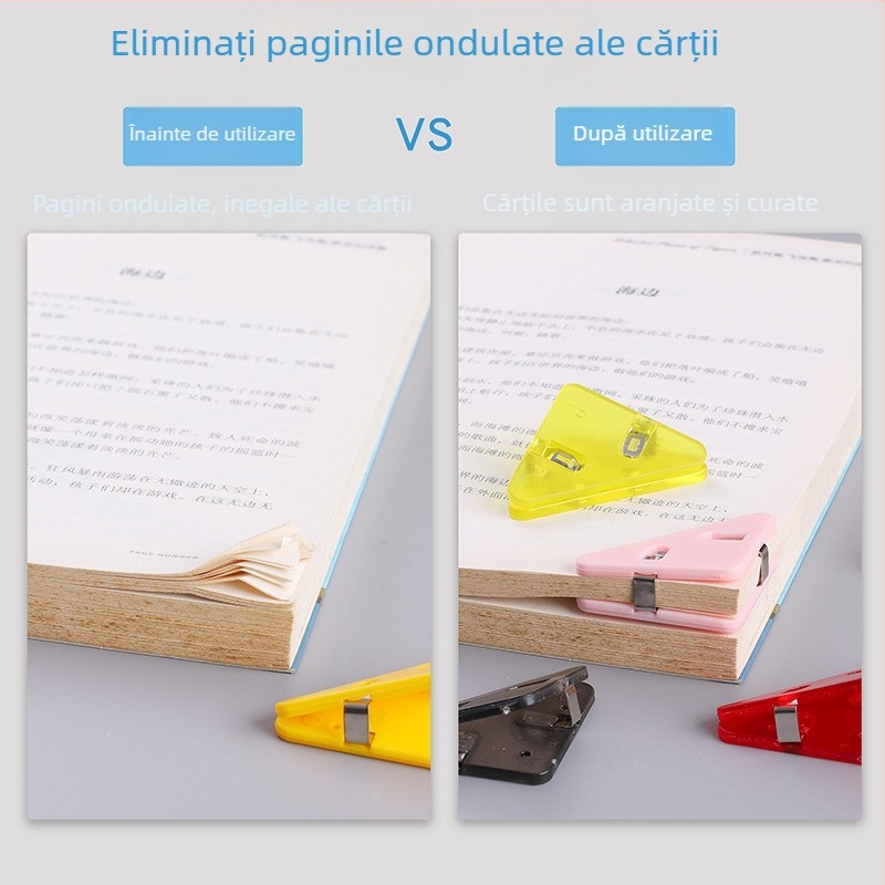 Clip de colț pentru dosare, design triunghiular, plastic, model 501, Official Recovery