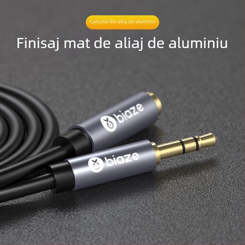 Cablu de extensie audio 3,5 mm, masculin la feminin, Biaz Y8, 20 g, Mai 2023