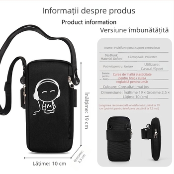 Geantă de braț pentru telefon, unisex, Oxford, impermeabilă, ușoară