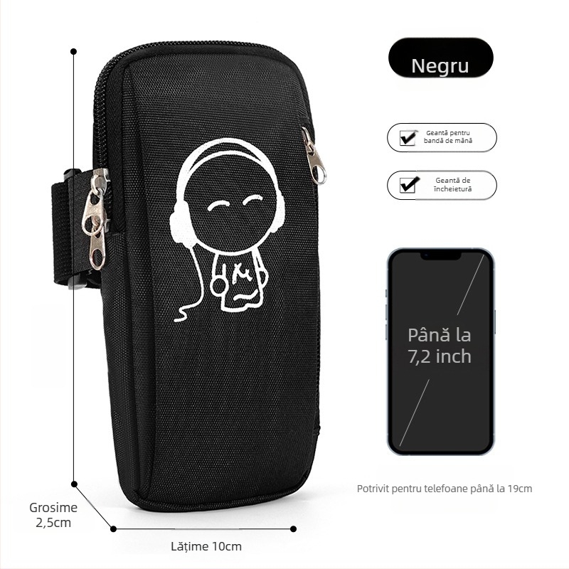 Geantă de braț pentru telefon, unisex, Oxford, impermeabilă, ușoară