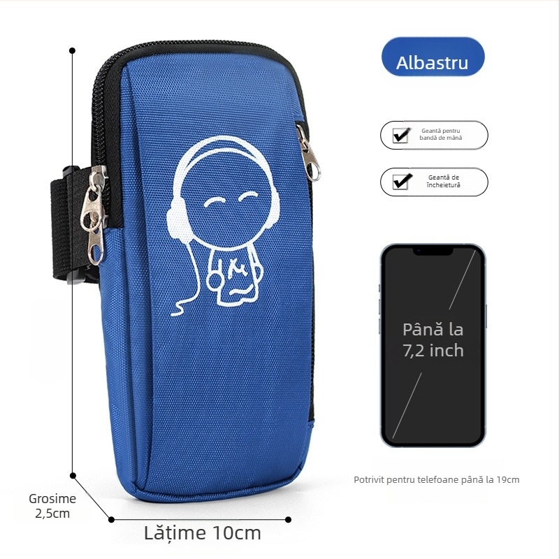 Geantă de braț pentru telefon, unisex, Oxford, impermeabilă, ușoară