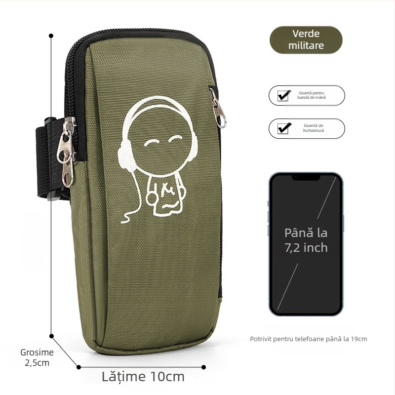 Geantă de braț pentru telefon, unisex, Oxford, impermeabilă, ușoară