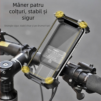 Suport pentru telefon pentru motocicletă cu braț de navigație, rezistent la șocuri, din aliaj, personalizare disponibilă