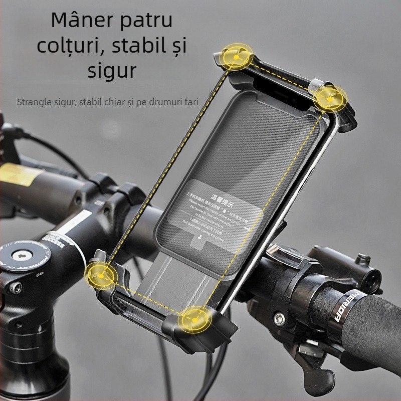 Suport pentru telefon pentru motocicletă cu braț de navigație, rezistent la șocuri, din aliaj, personalizare disponibilă
