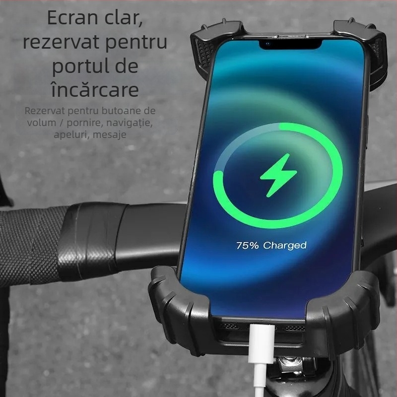 Suport pentru telefon pentru motocicletă cu braț de navigație, rezistent la șocuri, din aliaj, personalizare disponibilă
