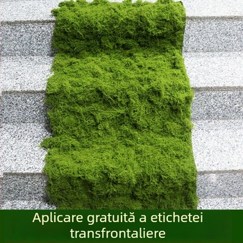 Covor cu mușchi artificial – textură flocată, poliester + țesătură nețesută, decor micro-peisaj, personalizabil, ambalare: pungă Opp