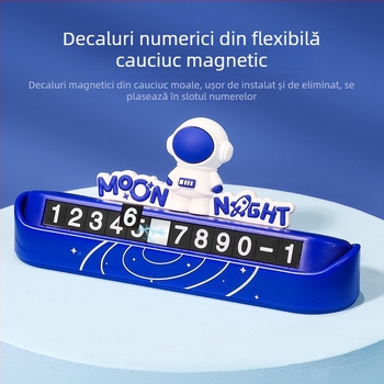 Placă numerică de parcare ascunsă - material PVC moale, BABY STORY, logo imprimat