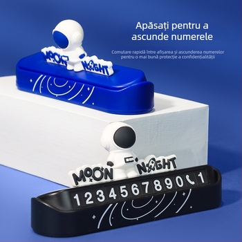 Placă numerică de parcare ascunsă - material PVC moale, BABY STORY, logo imprimat