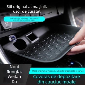Covor siliconic pentru spațiul de depozitare din consola centrală Toyota RAV4 2020-2023 – Rongfang Weilanda protecție depozitare