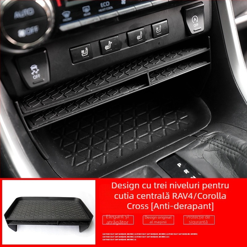 Covor siliconic pentru spațiul de depozitare din consola centrală Toyota RAV4 2020-2023 – Rongfang Weilanda protecție depozitare