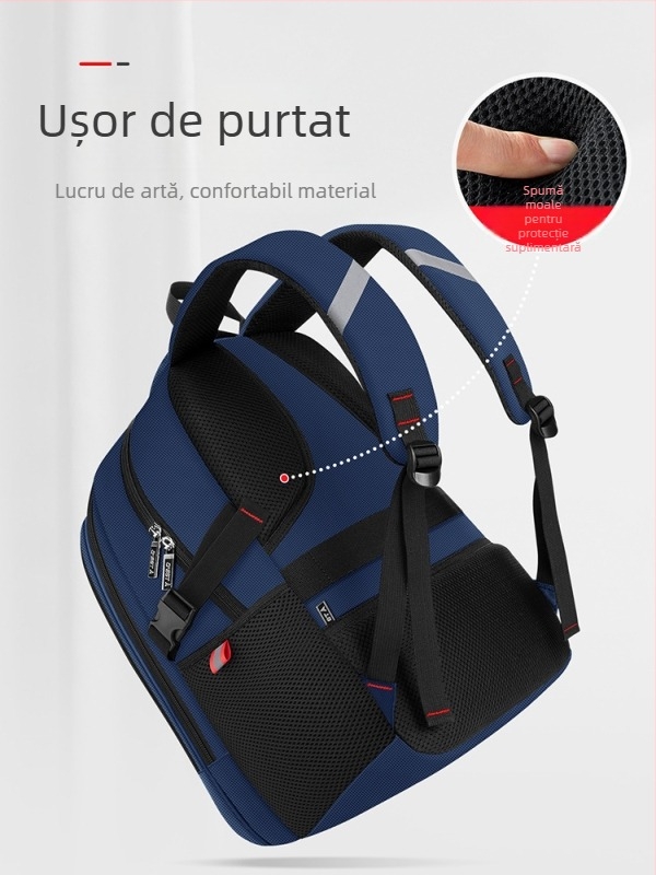 Rucsac școlar pentru băieți – Capacitate mare, stil modern (Material: pânză Oxford; Funcții: respirabil, extensibil, reducere a încărcăturii; Curele de umăr curbate; Model: litere; An/Sezon: Primăvara 2024)