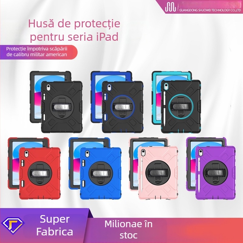 husa silicon pentru iPad 10-a generație – robustă, finisaj mat, protecție multifuncțională cu rezistență la șocuri, suport, disipare a căldurii, antiamprente