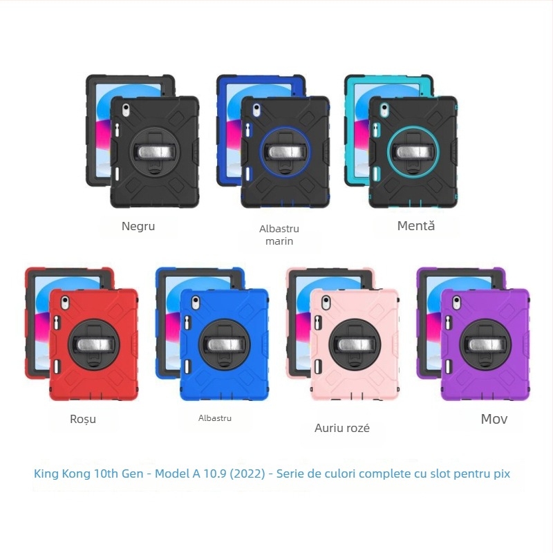 husa silicon pentru iPad 10-a generație – robustă, finisaj mat, protecție multifuncțională cu rezistență la șocuri, suport, disipare a căldurii, antiamprente