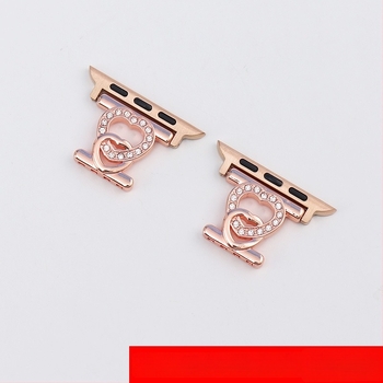 Conector cataramă cu mărgele pentru curea Apple Watch – metal, închidere snap, dimensiune interfețe personalizată, 10 g