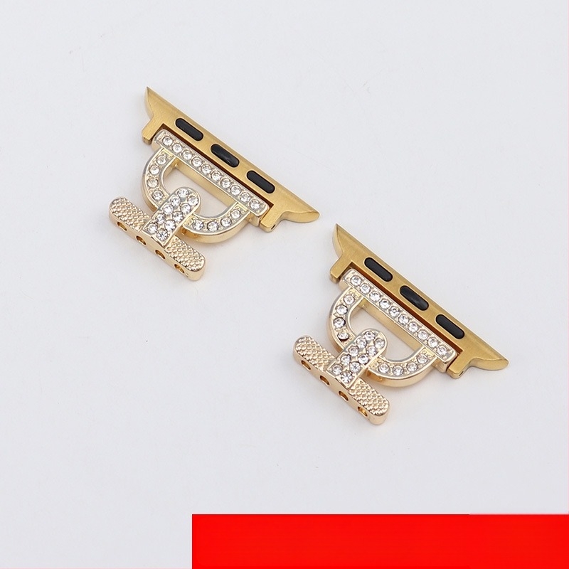 Conector cataramă cu mărgele pentru curea Apple Watch – metal, închidere snap, dimensiune interfețe personalizată, 10 g