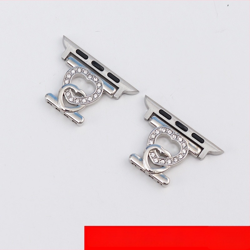 Conector cataramă cu mărgele pentru curea Apple Watch – metal, închidere snap, dimensiune interfețe personalizată, 10 g