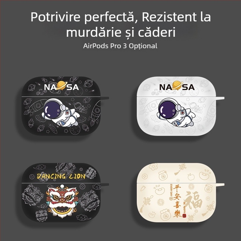 Husă TPU de protecție pentru Apple AirPods Pro 3-a generație (2025) și AirPods 4-a generație