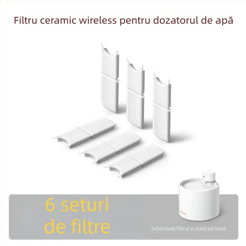 Dispenser automat de apă pentru animale de companie, rezervor ceramic, model reîncărcabil, design detașabil, apă cu temperatură constantă