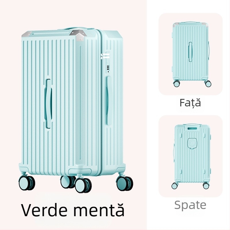 Valiză de călătorie - multifuncțională, material ABS+PC, impermeabilă și durabilă, cu roți universale, închidere cu fermoar, potrivită pentru cabină, greutate 4 kg