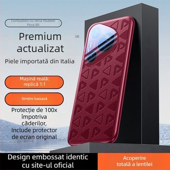 Carcasă Huawei Pura80 – piele sintetică, ultra-subțire, protecție anti-cadere, posibilitate de personalizare