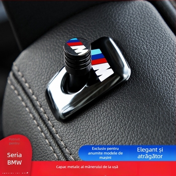 Capac metalic pentru butonul de blocare BMW — compatibil cu seriile 3, 5, X3, X5, X1, cu logo tipărit