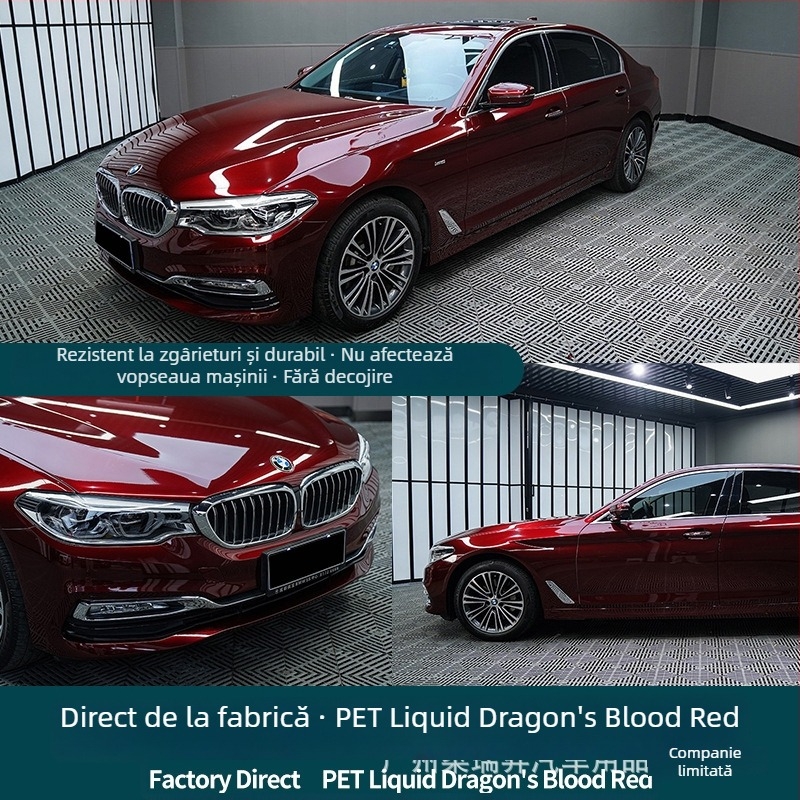 Film de schimbare a culorii pentru mașină – material PET, lățime 1,52 m, grosime 0,12–0,16 mm, acoperire pentru întreg vehicul, procesare personalizată