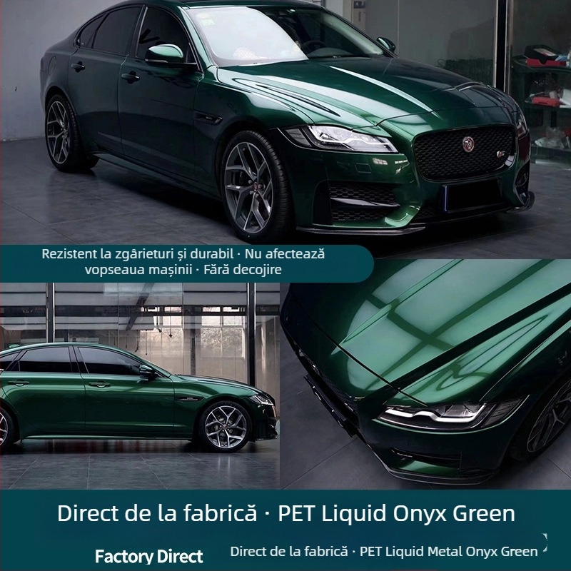 Film de schimbare a culorii pentru mașină – material PET, lățime 1,52 m, grosime 0,12–0,16 mm, acoperire pentru întreg vehicul, procesare personalizată