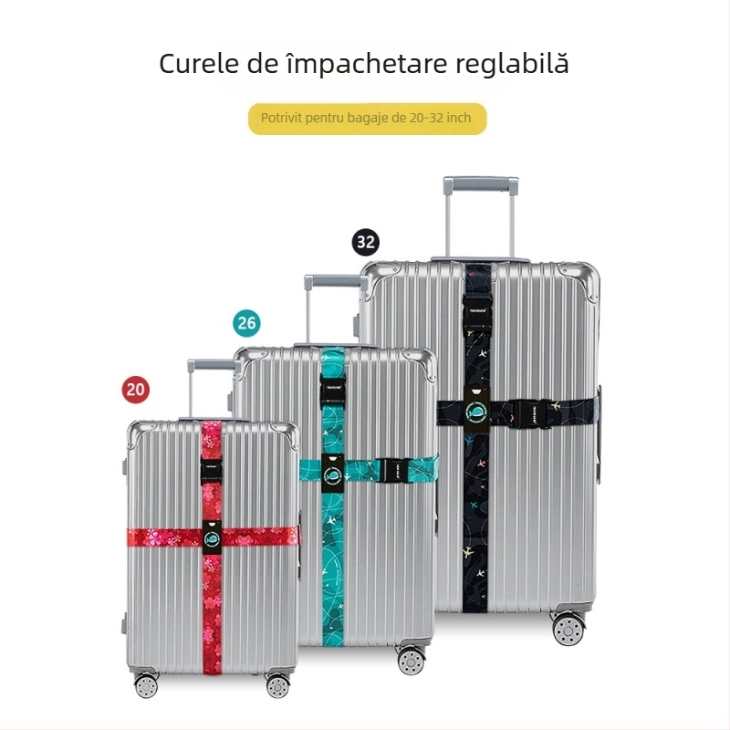 Travelkin Curele de bagaje din poliester – Unisex, Primăvara 2024, Tipărire – Accesorii pentru bagaje