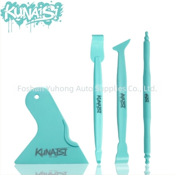 Scraper din plastic pentru aplicarea filmului auto — margine triunghiulară subțire pentru tăierea și umplerea marginilor