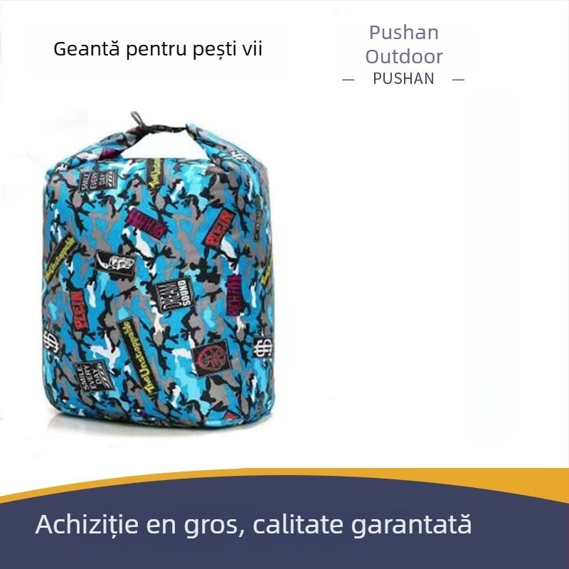 Geantă de pescuit pentru râu Pursun Outdoor | Material nailon, Impermeabilă, Capacitate mare, Cu mâner