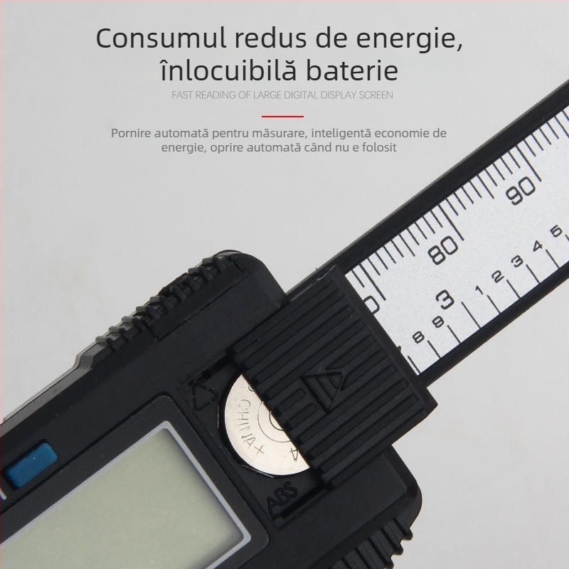 Caliper digital pentru uz casnic, cu afișaj digital, din oțel cu conținut înalt de carbon