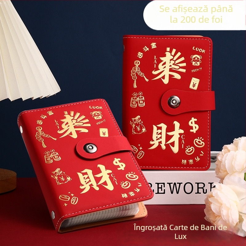 Caiet de notițe Jing yan - husă din piele artificială, pagini interioare transparente, 100-200 pagini, stil retro minimalist de nișă