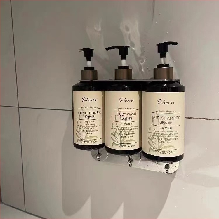 Suport din oțel inoxidabil 304 pentru dozator de săpun, înălțime reglabilă, montaj pe perete, compatibil cu sticle cu pompă, finisaj fin lustruit.