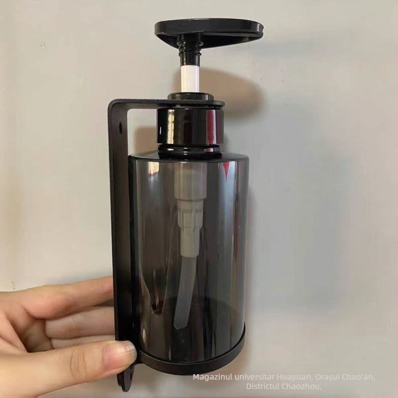 Suport din oțel inoxidabil 304 pentru dozator de săpun, înălțime reglabilă, montaj pe perete, compatibil cu sticle cu pompă, finisaj fin lustruit.