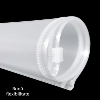 Sacoșă transparentă de documente din PP cu fermoar, impermeabilă, pentru documente imobiliare